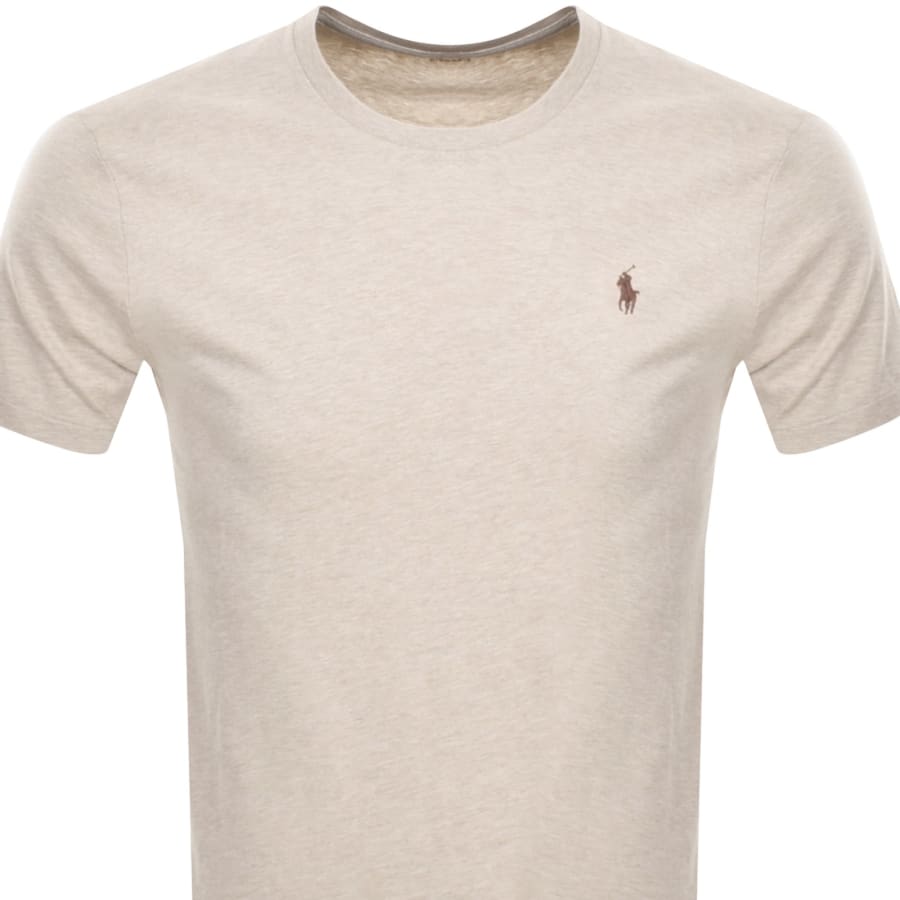Ralph Lauren Crew Neck Slim Fit T Shirt Beige